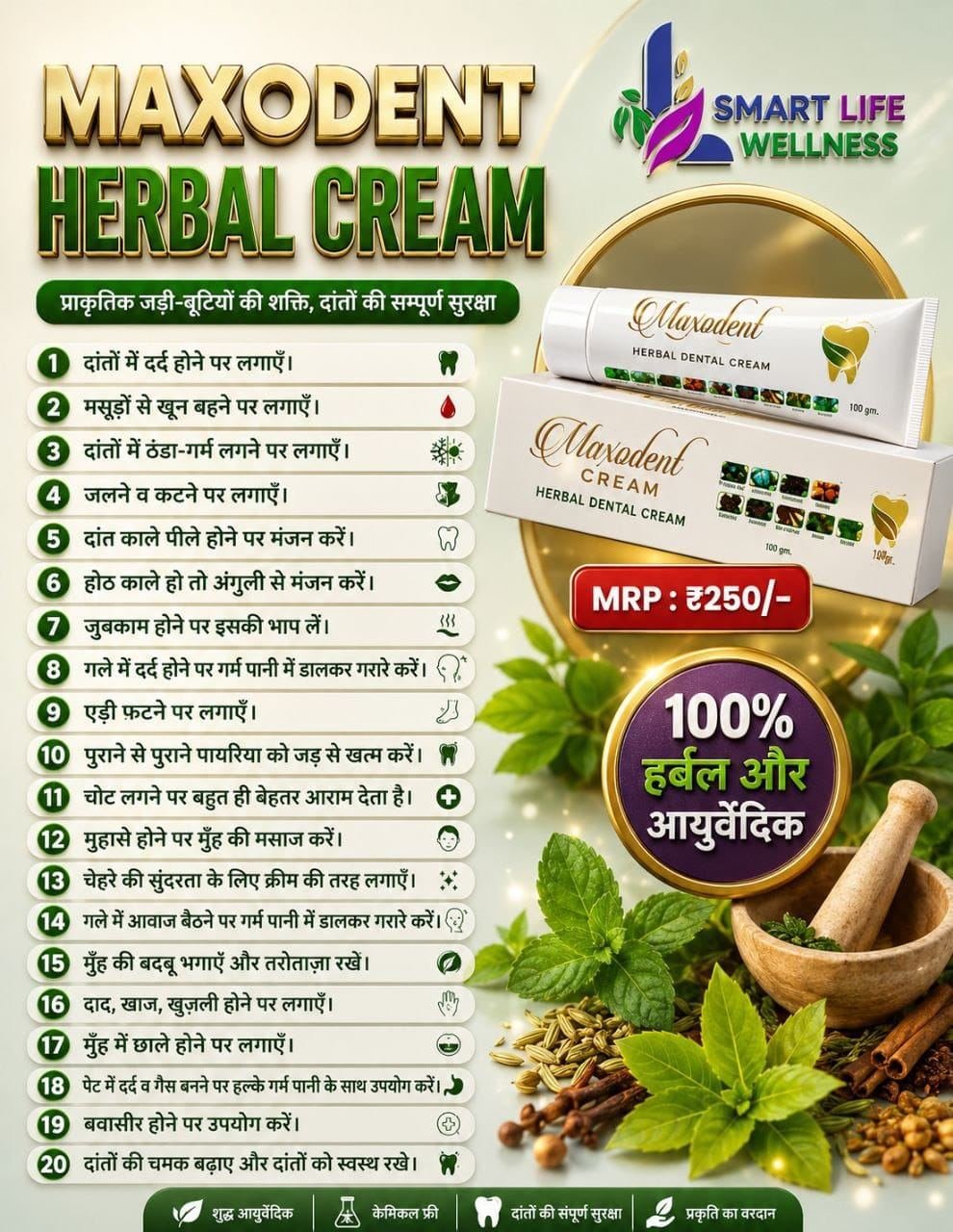 Maxodent herbal cream