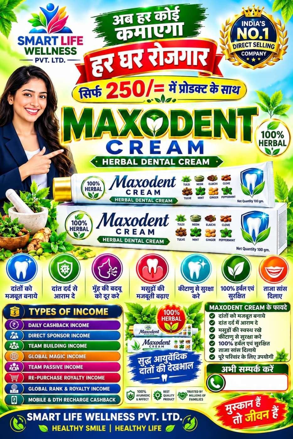Maxodent herbal cream