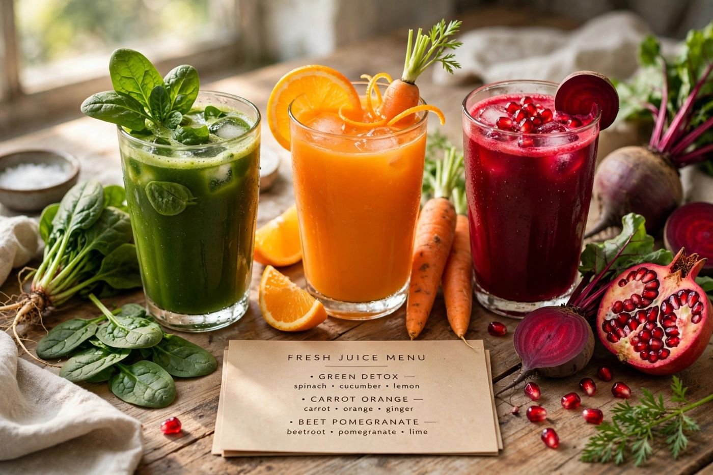 Fresh vegetables juice